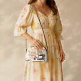 BloomNeedle SewPower Bloom Leather Crossbody Bag