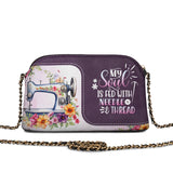 BloomNeedle SoulStitch Bloom Leather Crossbody Bag