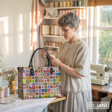 BloomNeedle Fifty Patchwork States Leather Bag