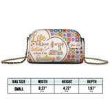 BloomNeedle QuiltJoy Bloom Leather Crossbody Bag