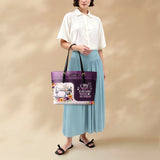 BloomNeedle SoulStitch Bloom Personalized Leather Tote Bag