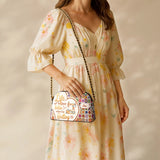 BloomNeedle QuiltJoy Bloom Leather Crossbody Bag