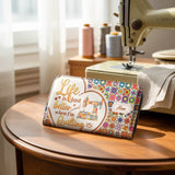 BloomNeedle QuiltJoy Bloom Personalized Leather Wallet Sample