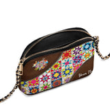 BloomNeedle Patchwork Bliss Personalized Leather Crossbody Bag