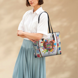 BloomNeedle Sew Much To Do Leather Tote Bag
