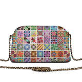 BloomNeedle Patchwork Melody Leather Crossbody Bag
