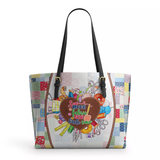 BloomNeedle Sew Much To Do Leather Tote Bag
