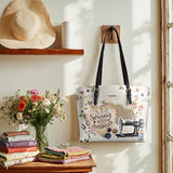 BloomNeedle SewPower Bloom Personalized Leather Tote Bag