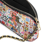 BloomNeedle Therapy Stitch Leather Crossbody Bag