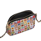 BloomNeedle QuiltGarden Charm Leather Crossbody Bag