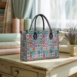 BloomNeedle Heritage Blocks Leather Bag