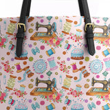 BloomNeedle Sew Sweet Bloom Leather Tote Bag