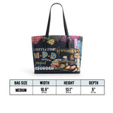BloomNeedle Project Overload Leather Tote Bag