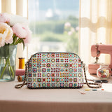 BloomNeedle Rustic Harmony Leather Crossbody Bag