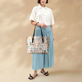 BloomNeedle The Maker’s Bloom Leather Tote Bag