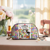 BloomNeedle Quilt Therapy Leather Crossbody Bag
