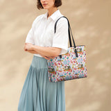 BloomNeedle Sew Sweet Bloom Leather Tote Bag