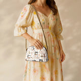 BloomNeedle Sewing Memories Leather Crossbody Bag