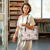 BloomNeedle Sew Sweet Bloom Leather Tote Bag
