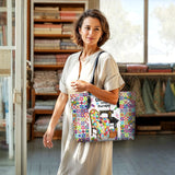 BloomNeedle Quilt Therapy Leather Tote Bag