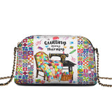 BloomNeedle Quilt Therapy Leather Crossbody Bag