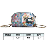 BloomNeedle Quilted Retirement Leather Crossbody Bag
