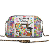 BloomNeedle Quilt Therapy Leather Crossbody Bag