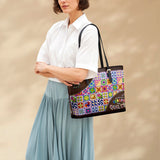 BloomNeedle From Scraps To Soul Leather Tote Bag