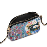 BloomNeedle Quilted Retirement Leather Crossbody Bag