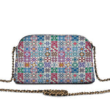 BloomNeedle Heritage Blocks Leather Crossbody Bag