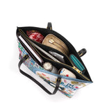 BloomNeedle Quilted Retirement Leather Tote Bag