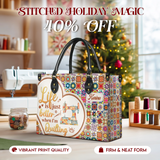 BloomNeedle QuiltJoy Bloom Personalized Leather Bag