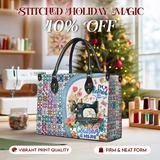 BloomNeedle Quilted Retirement Leather Bag