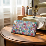 BloomNeedle Heritage Blocks Leather Wallet
