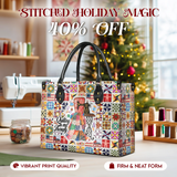 BloomNeedle Therapy Stitch Leather Bag