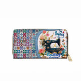 BloomNeedle Quilted Retirement Leather Wallet